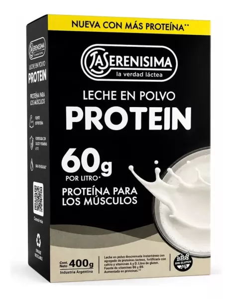 Leche en Polvo Descremada Protein x 400g La Serenisima