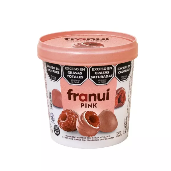 Frambuesas SIN GLUTEN Bañadas en Chocolate Rosa Franuí Pink