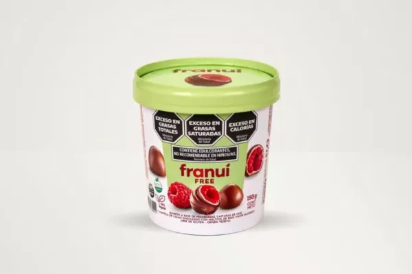 Frambuesas sin gluten y sin azúcar bañadas en chocolate blanco y negro Franuí Free