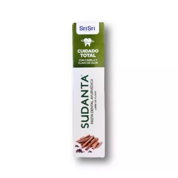 Pasta dental Cuidado Total con canela y clavo de olor x 200 grs SUDANTA SRI SRI