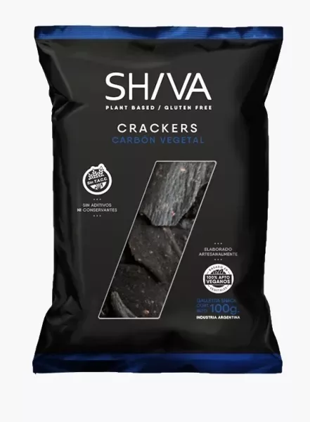 Crackers De Carbon Vegetal Sin Tacc Shiva