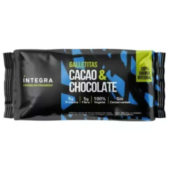 Galletitas De Cacao y Chocolate x72grs Integra