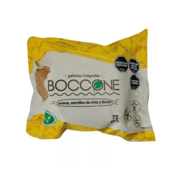 Galletitas Integrales De Avena Semillas De Chia Y Limon x72grs Boccone