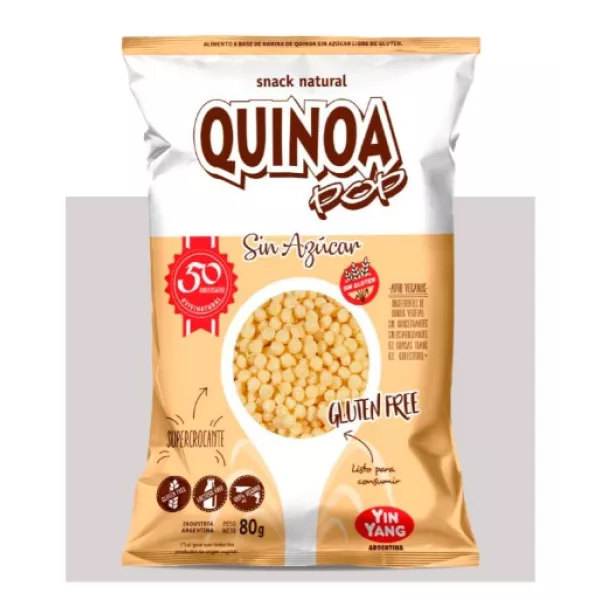 Quinoa Pop sin azucar x80grs Yin Yang