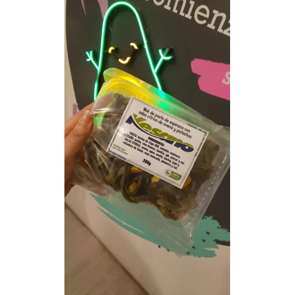 Wok De Pasta De Espinaca Kesano