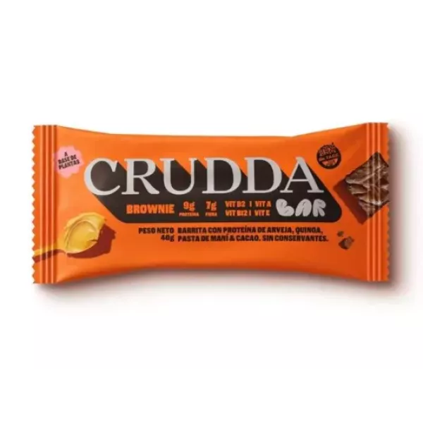 Barrita Brownie Sin Tacc A Base De Plantas Crudda