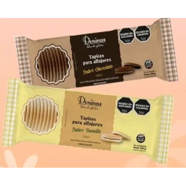 Tapita de alfajores sabor chocolate Sin Tacc Doninas