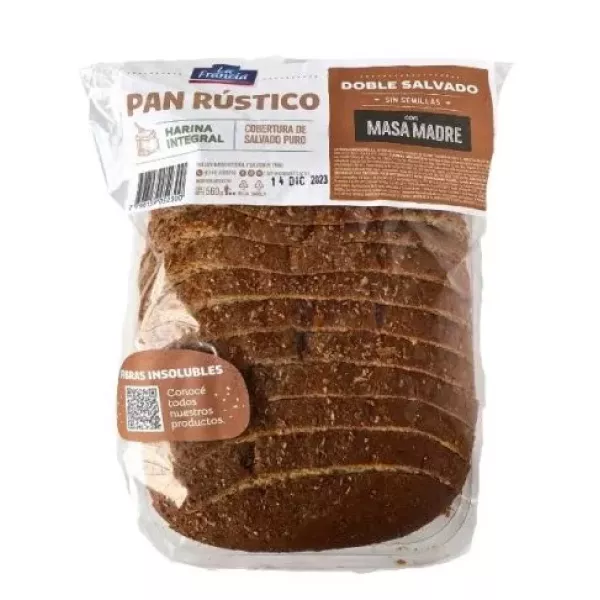 Pan Rustico Doble Salvado Con Masa Madre La Francia