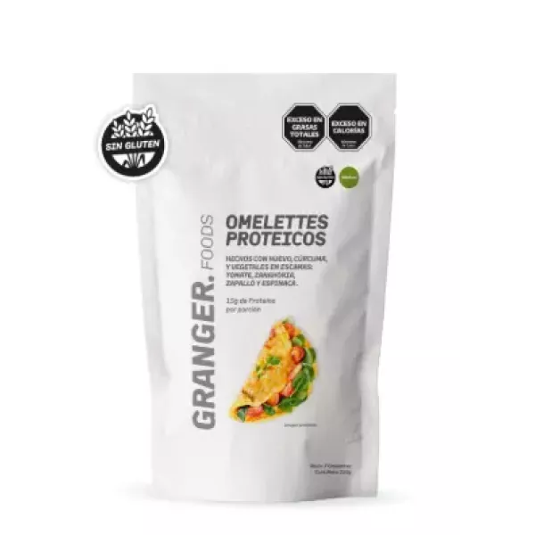 Pre Mezcla Omelettes Proteicos Mix de Verduras  Sabor albahaca 210 grs GRANGER