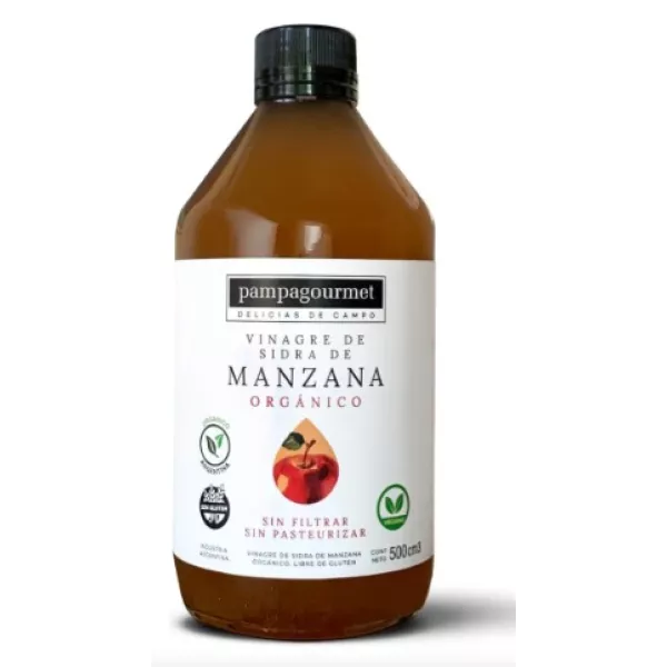 Vinagre De Manzana Organico x500cc Pampa Gourmet