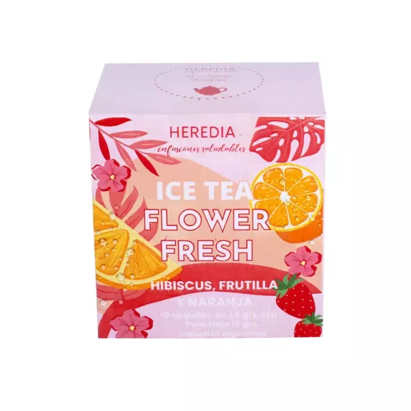 Ice tea HIbiscus, frutilla y naranja HEREDIA