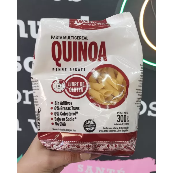 Pasta Penne Rigate Multicereal Con Quinoa X 300 Grs Wakas