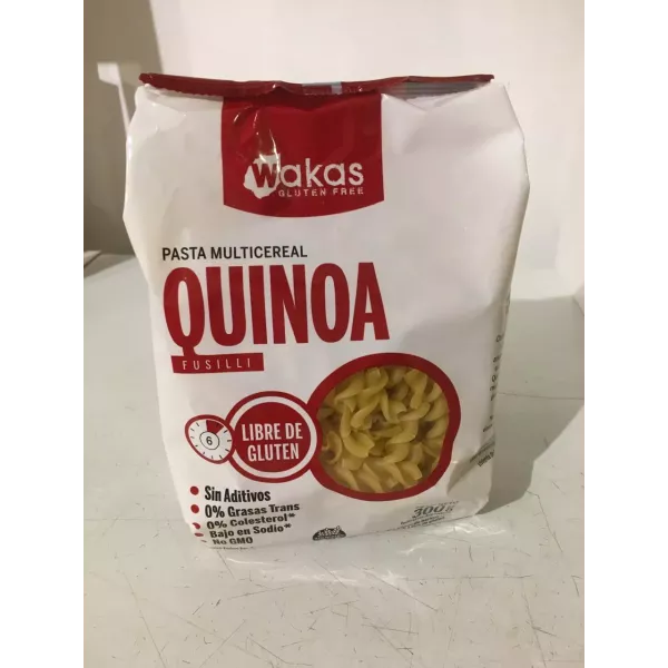 Pasta Fussilli Multicereal Con Quinoa X 300 Grs Wakas