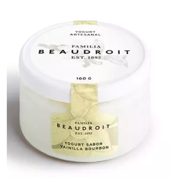 Yogurt Entero Endulzado Vainilla Bourbon Familia Beaudroit X 160 Grs