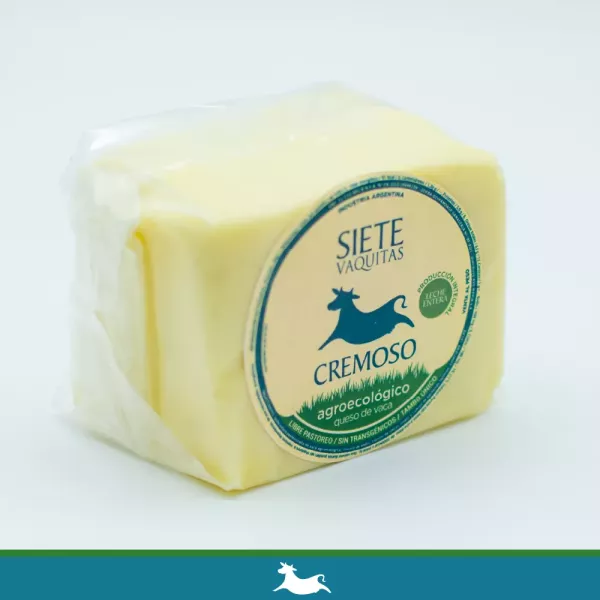 Queso Cremoso Agroecologico De Vaca De Pastura Sin Tacc Siete Vaquitas