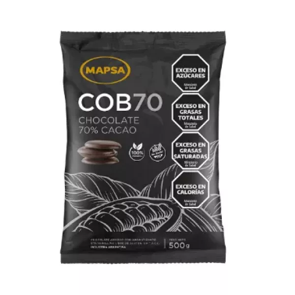 Chips Cuber Al 70% Cacao Veganos Mapsa X 500 Grs