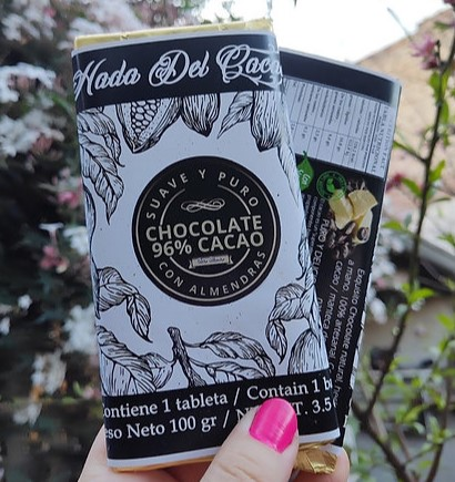 Chocolate Al 96% Con Almendras  x100grs Hada Del Cacao