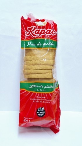 Pan De Molde Sin Tacc x600grs Kapac