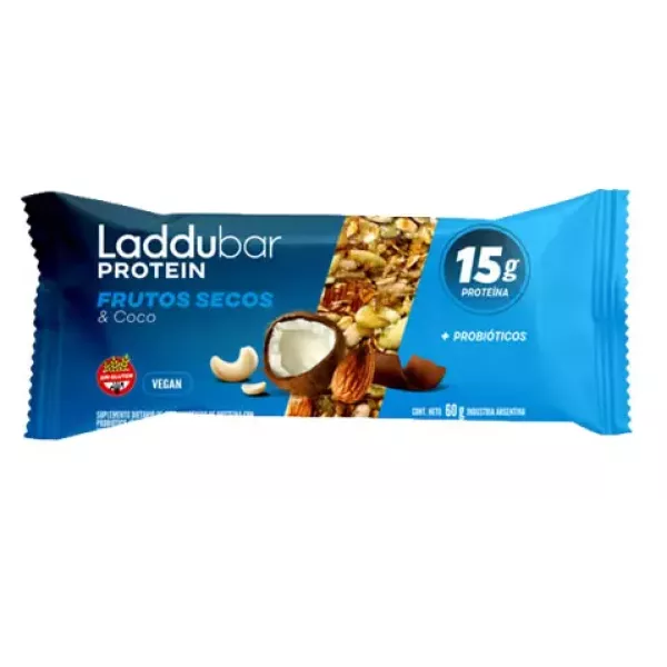 Barrita Proteica de frutos secos y coco con Probióticos LADDUBAR