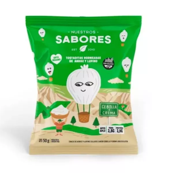 Tostaditas Sabor Queso Y Cebolla X50grs Nuestros Sabores