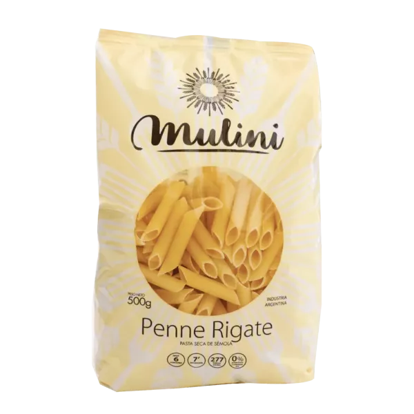 Penne Rigati De Semola X 500 Grs Mulini