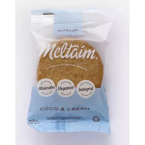 Alfajor Vegano Coco Cream Meltaim