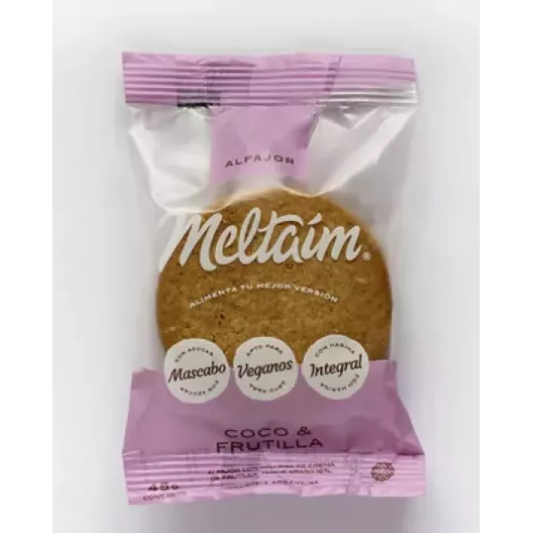 Alfajor Vegano Coco Frutilla Meltaim