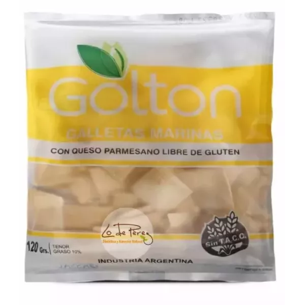 Galletitas Marinas De Arroz Y Mandioca Sabor Queso Sin Tacc Golton