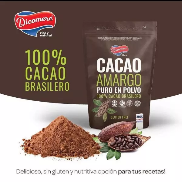 Cacao Amargo Puro El Polvo Dicomere