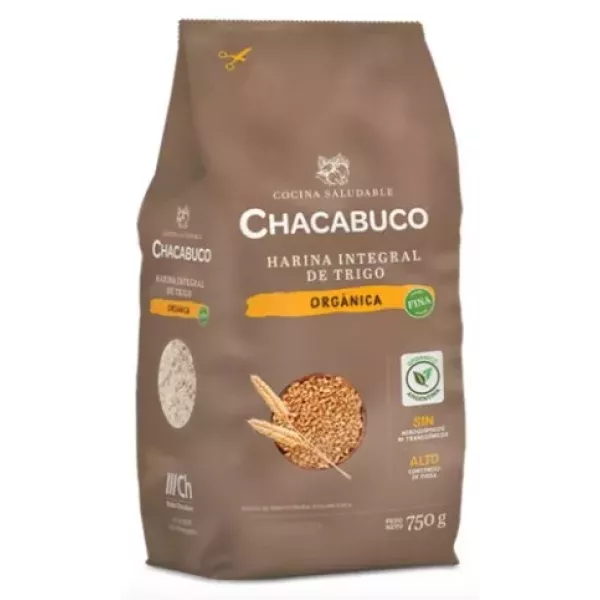 Harina De Trigo Integral Orgánica Fina X 750 G Chacabuco