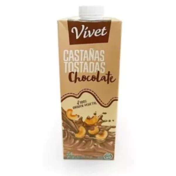 Leche De Castañas Tostadas Y Chocolate X 1 Litro Vivet