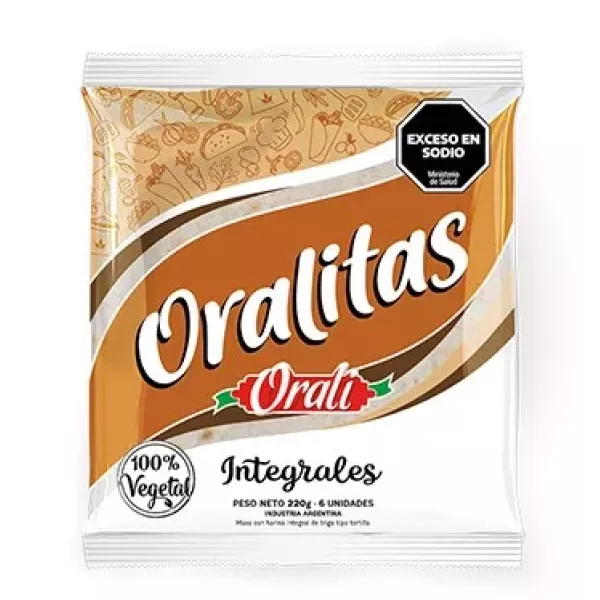 Tortillas Integrales Oralitas X 6u Orali