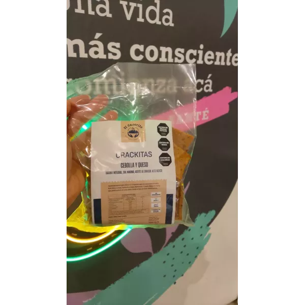 Crackitas De Cebolla Y Queso Con Semillas El Caserito