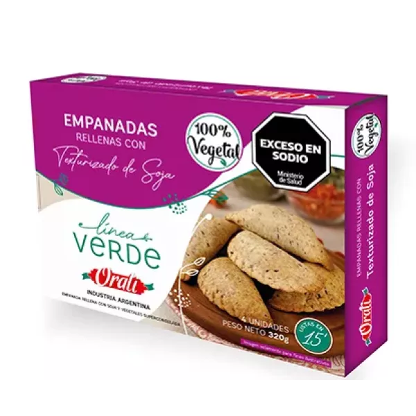 Empanadas Veganas De Soja Texturizada X 4 U Orali