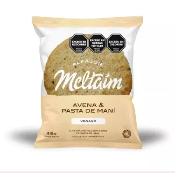 Alfajor Vegano Avena Y Pasta De Mani Meltaim