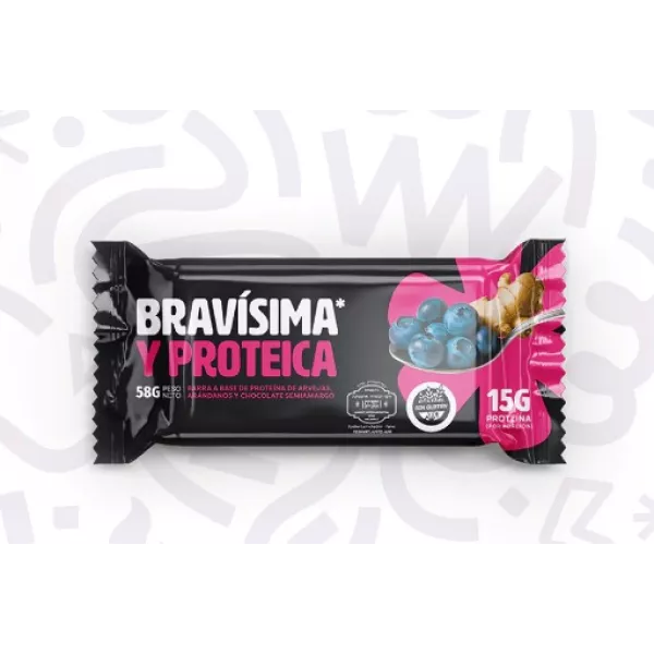 Barrita Proteica De Cacao Datiles y Mani Sin Tacc Barra Brava