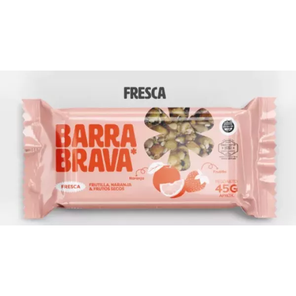 Barrita Con Frutilla, Naranja Y Frutos Secos Sin Tacc Barra Brava