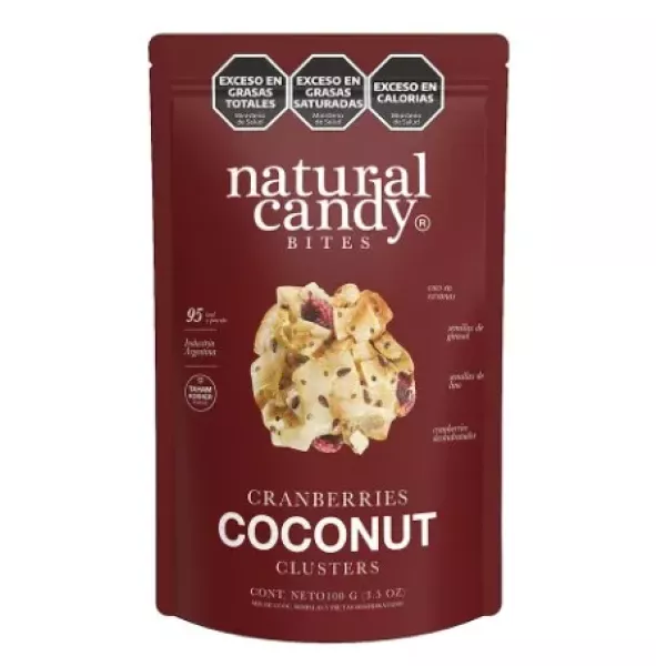 Coconut Cranberries Clusters X100grs Natural Candy