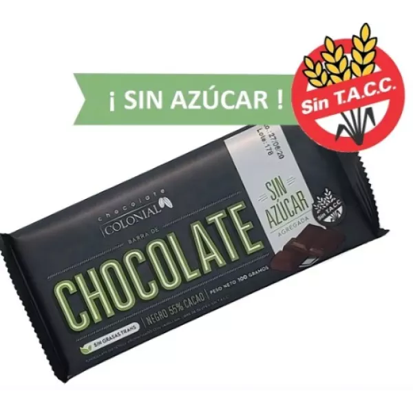 Chocolate Con Stevia Al 55% X100grs Colonial