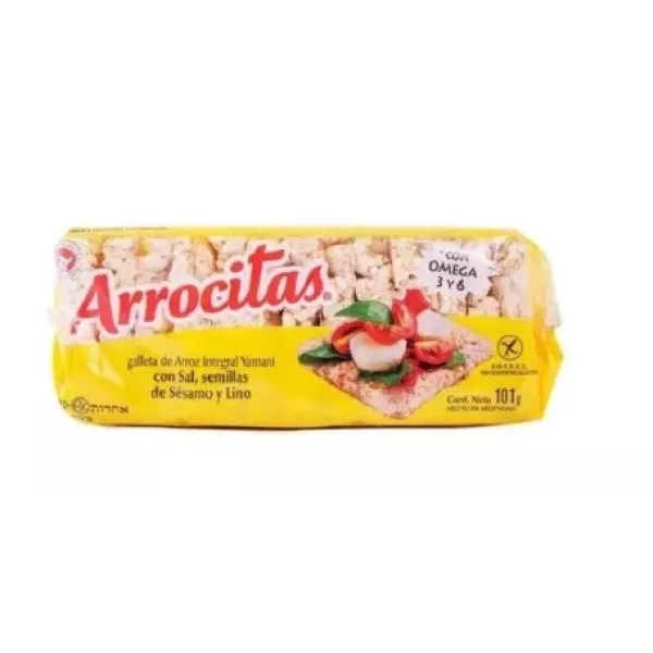 Galletas De Arroz Integral Con Sal Sin Tacc Arrocitas