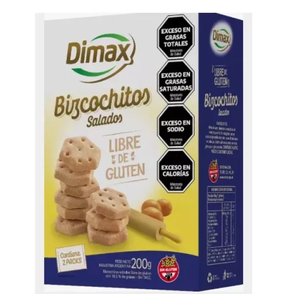Bizcochitos Salados Sin Tacc X200grs Dimax