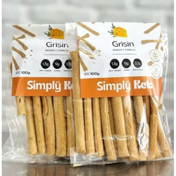 Grisines Queso Y Tomillo X100grs Simply Keto