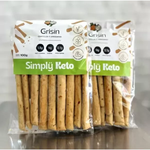 Grisines Cebolla Y Oregano X100grs Simply Keto
