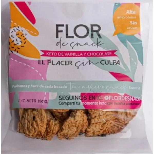 Galletitas De Vainilla y Chocolate x 100 grs Flor de Snack