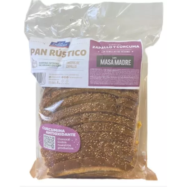 Pan Rustico Zapallo y Curcuma con Masa Madre La Francia