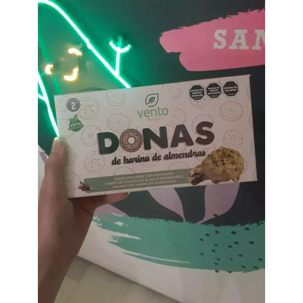 Donas Keto Con Relleno De Pistachos X2 Vento Fit