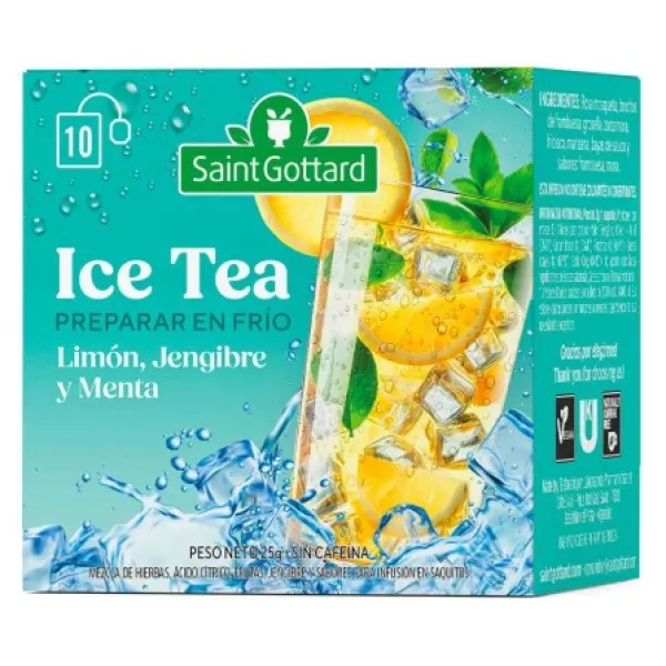 Limon, Lima, Jengibre y Menta X 10 Saint Gottard