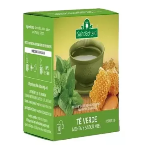Te Verde Con Menta Sabor Miel X 10 Saint Gottard