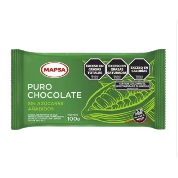 Tableta De Chocolate Sin Azucar X100grs Mapsa