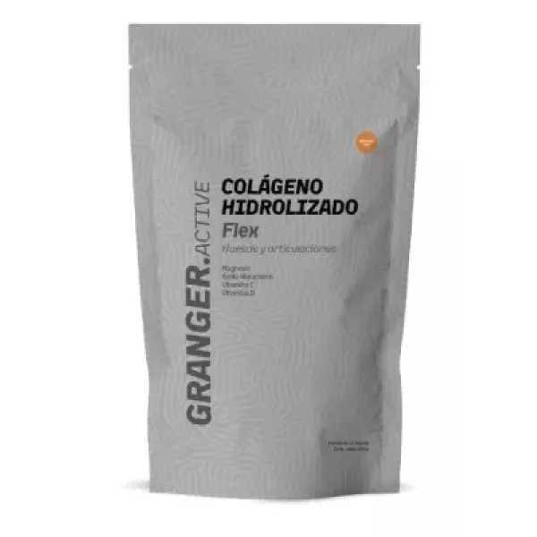 Colageno Hidrolizado Flex 250 Grs Sabor Naranja Granger